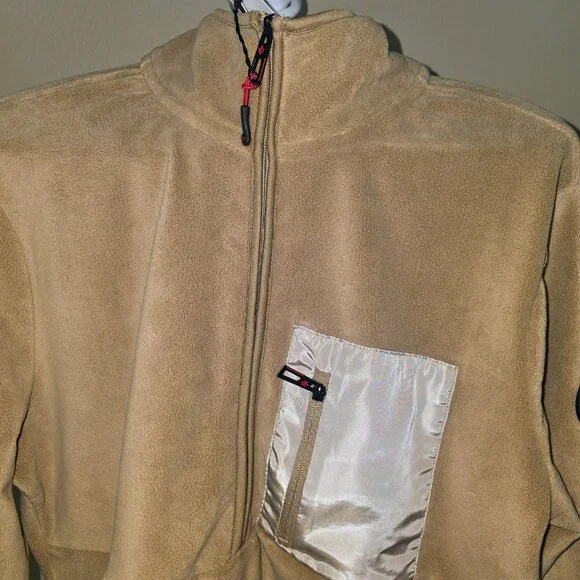 Canada Weather Gear Fleece Pullover L NWT Quarter Zip Beige Heritage Jacket - Picture 3 of 7